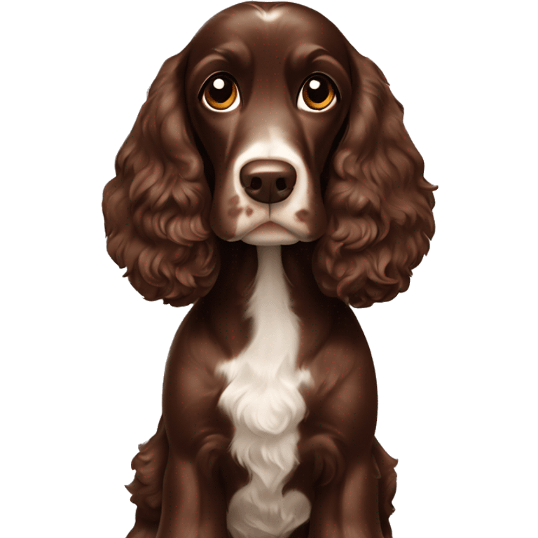 Chocolate cocker spaniel  emoji