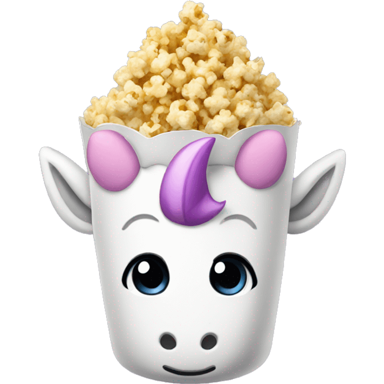 Unicorn popcorn emoji