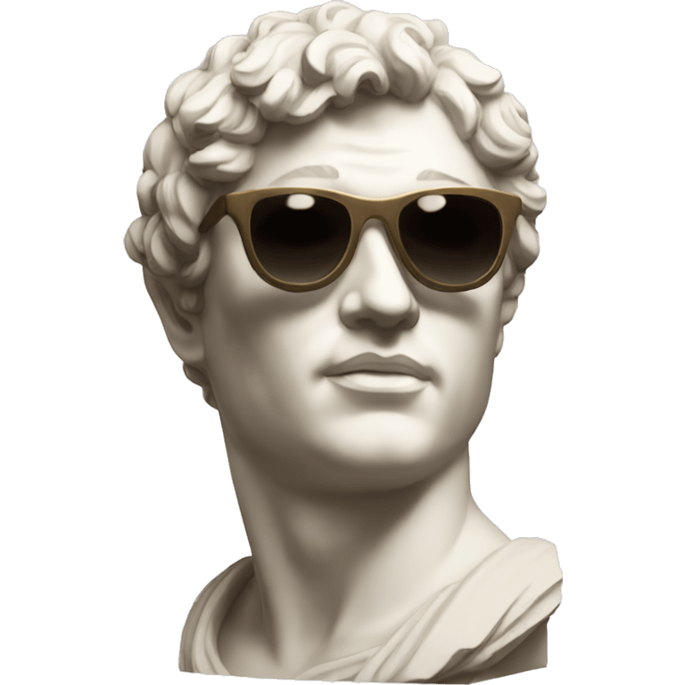 A roman statue with sunglasses emoji