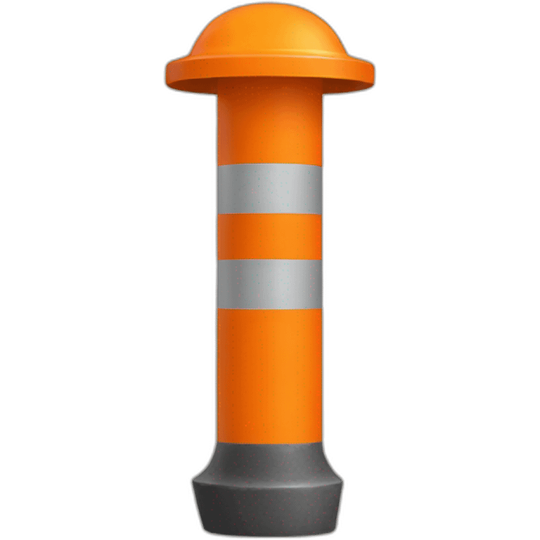 orange bollard emoji