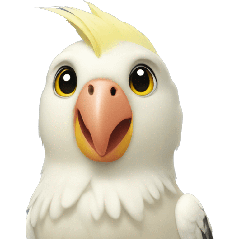 Lutino cockatiel emoji