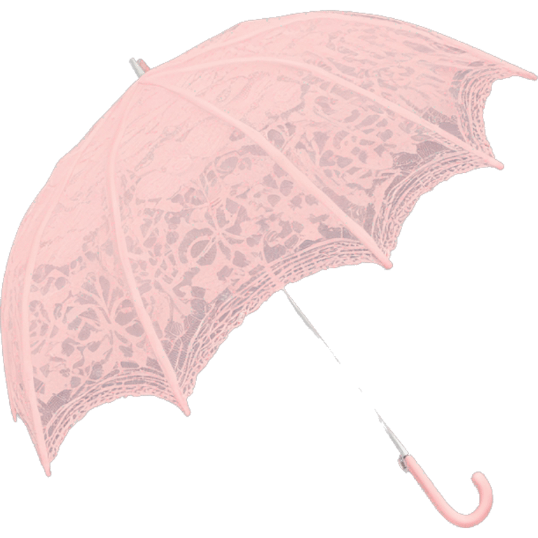 pastel pink lace umbrella emoji