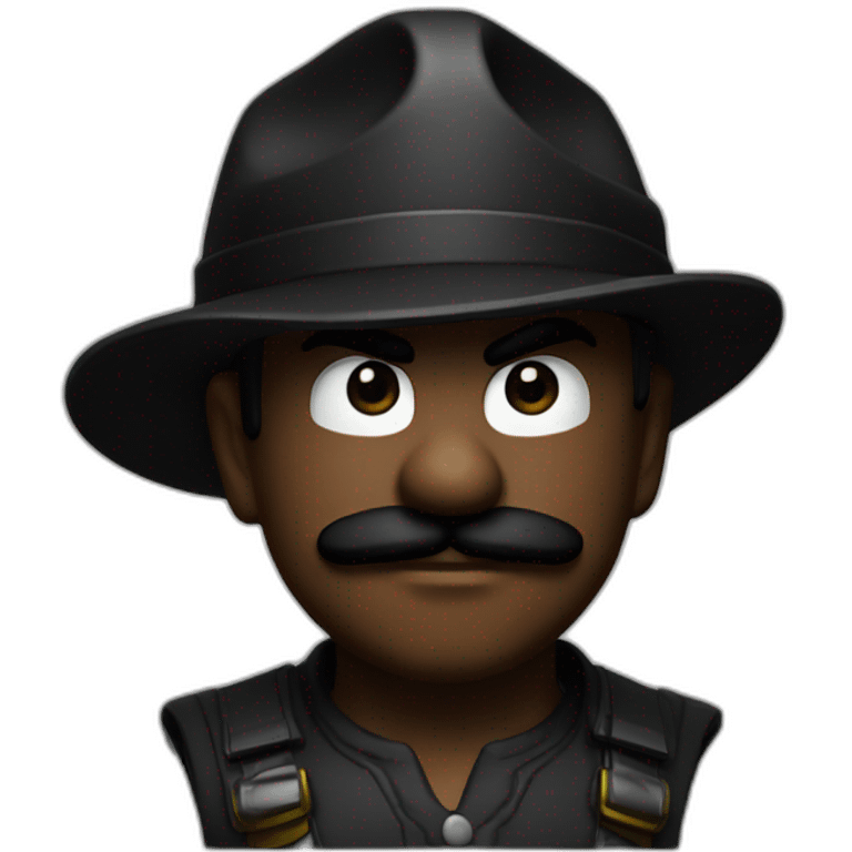 Mario noir emoji