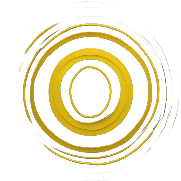 wo overlapping circles in a rich yellow color (#FFD700 or similar to Paddle's brand yellow). The circles should be identical in size and overlap by about 30-40% in the center, creating a vesica piscis shape. The design should be clean and minimal with a solid fill emoji