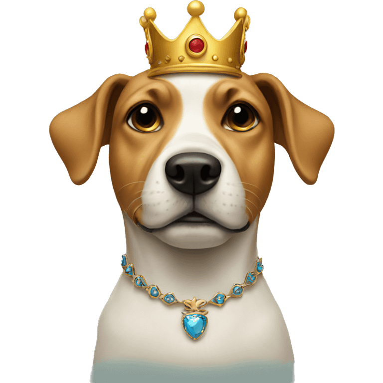 Dog wearing a crown  emoji