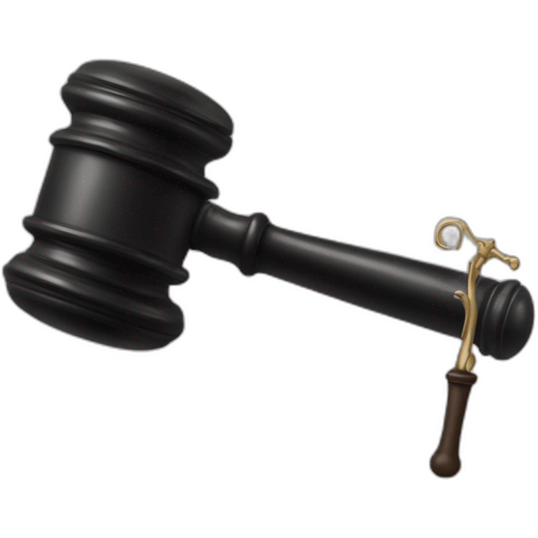 Gavel in black hand emoji