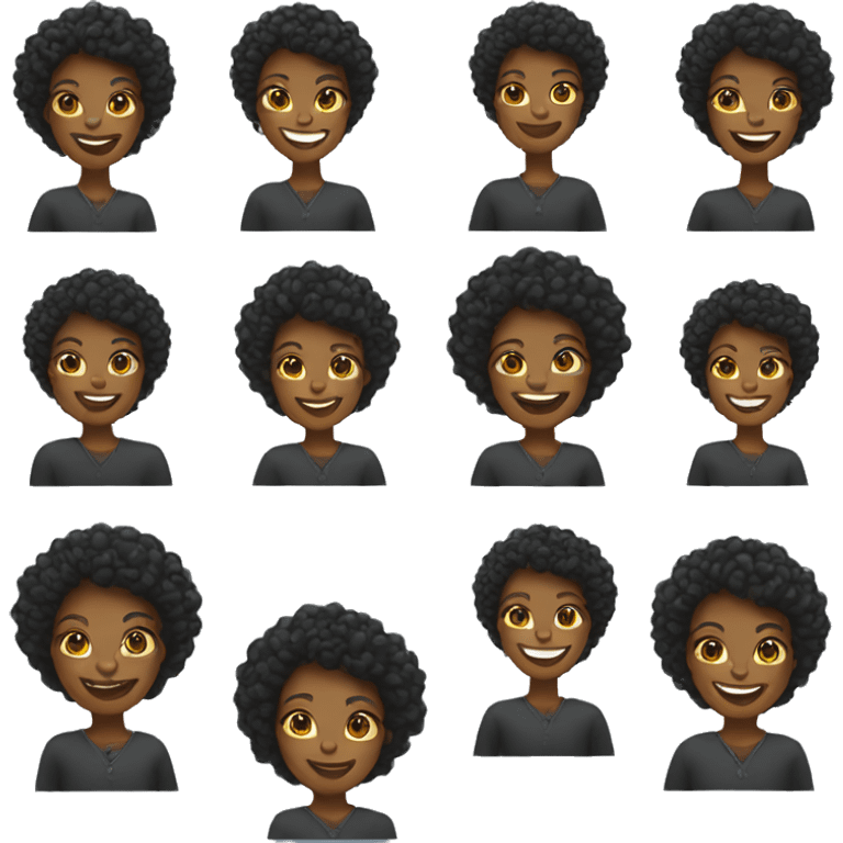 Black woman smiling  emoji