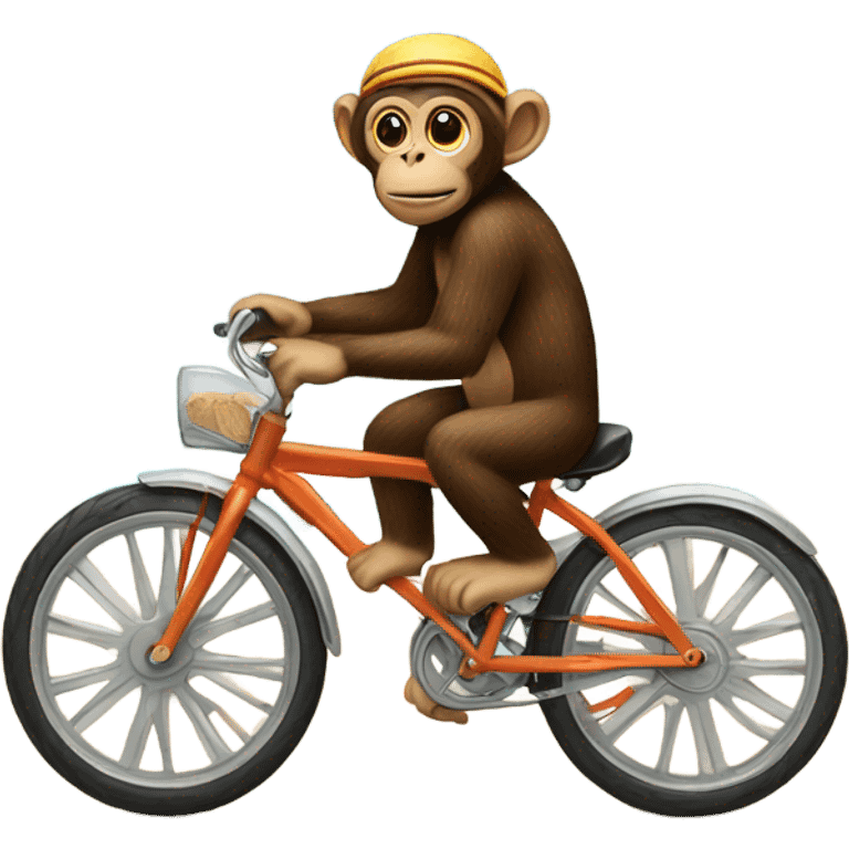 Monkey on a bike on a beach  emoji