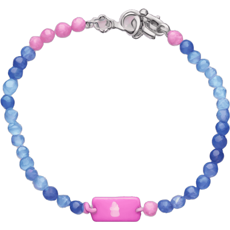 Pink and blue bracelet  emoji