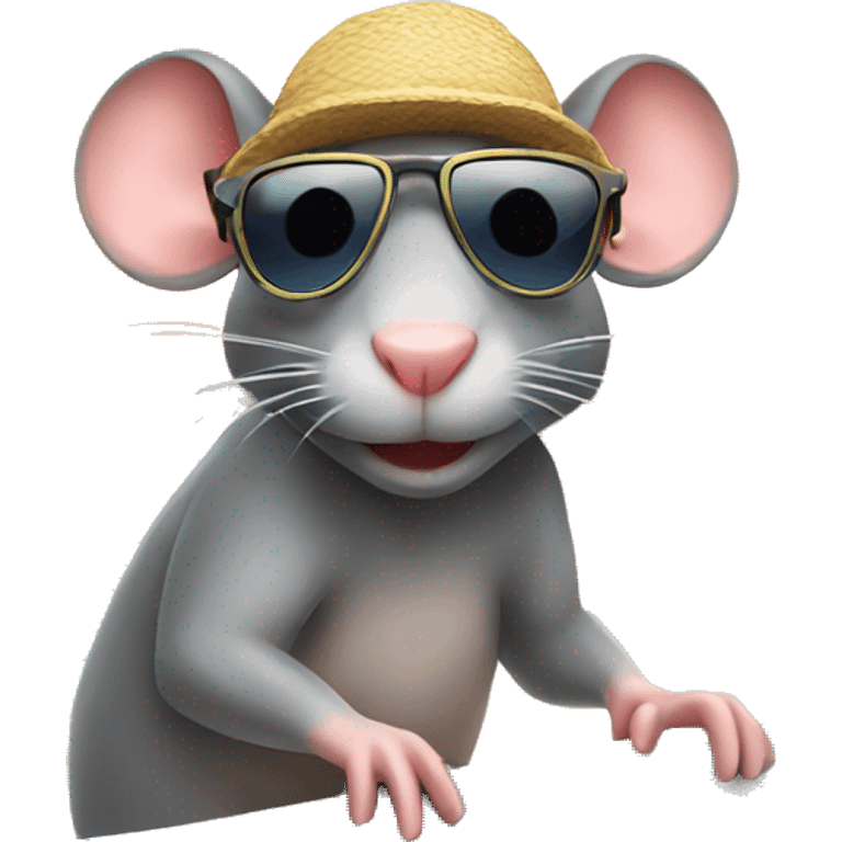 Rat on vacation  emoji