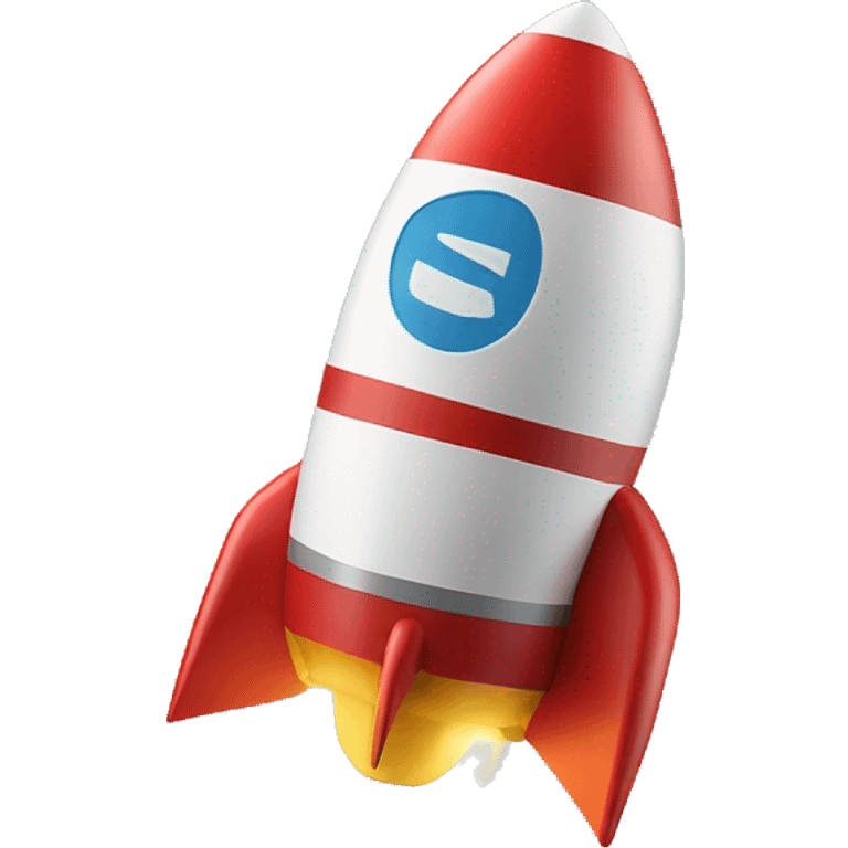 capital letter S rides on  a rocket emoji