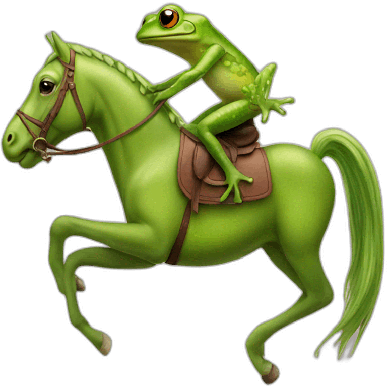 frog on top of a horse emoji