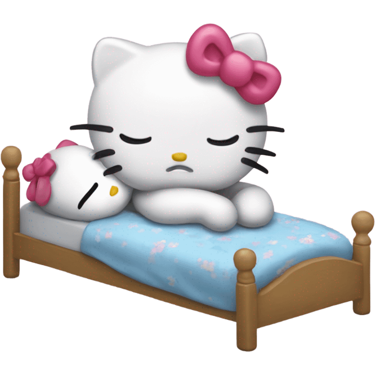 sleeping hello kitty emoji