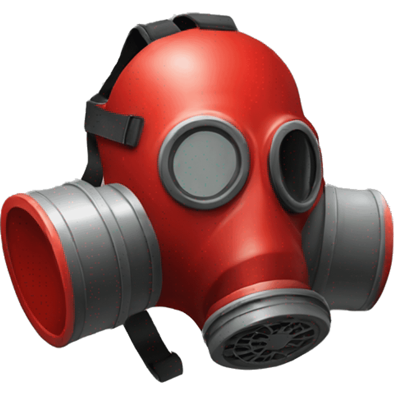 red gas mask emoji