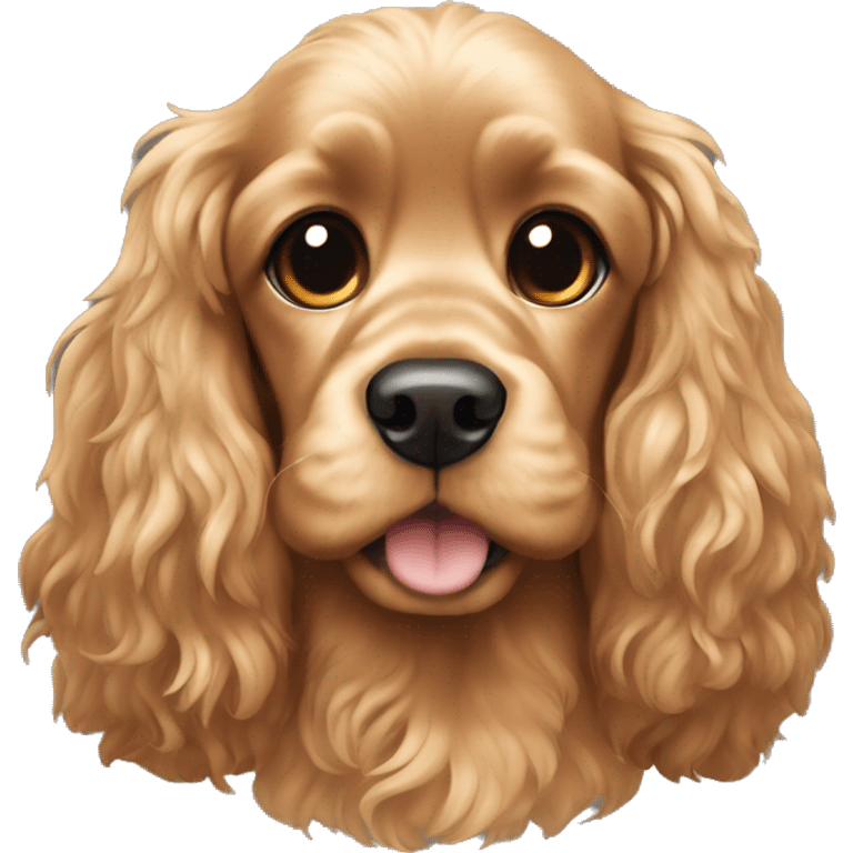 Wheat-colored cocker spaniel emoji