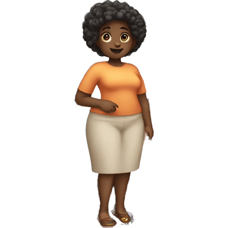 Fat black girl emoji