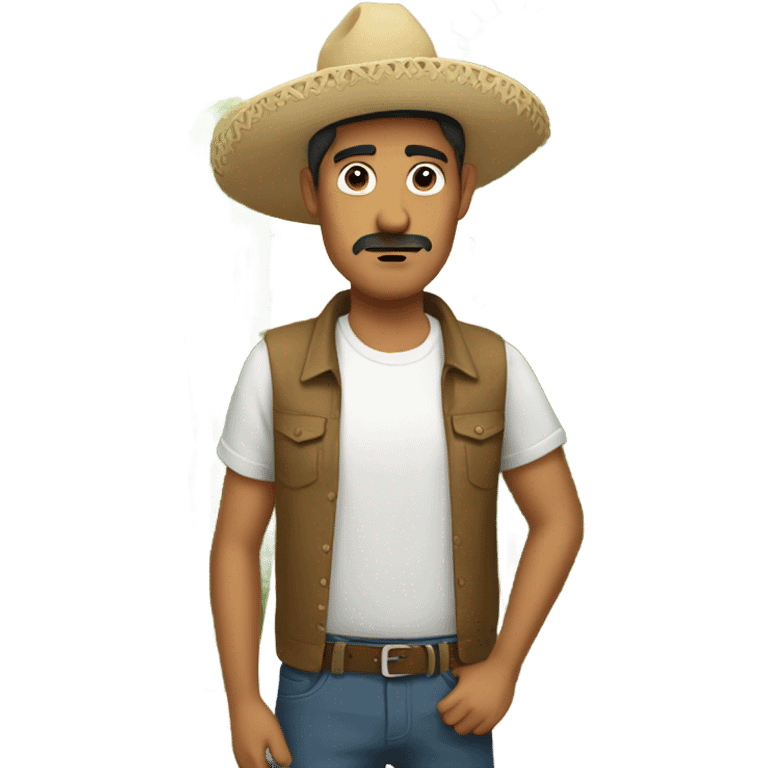 mexican man with separate cactus emoji