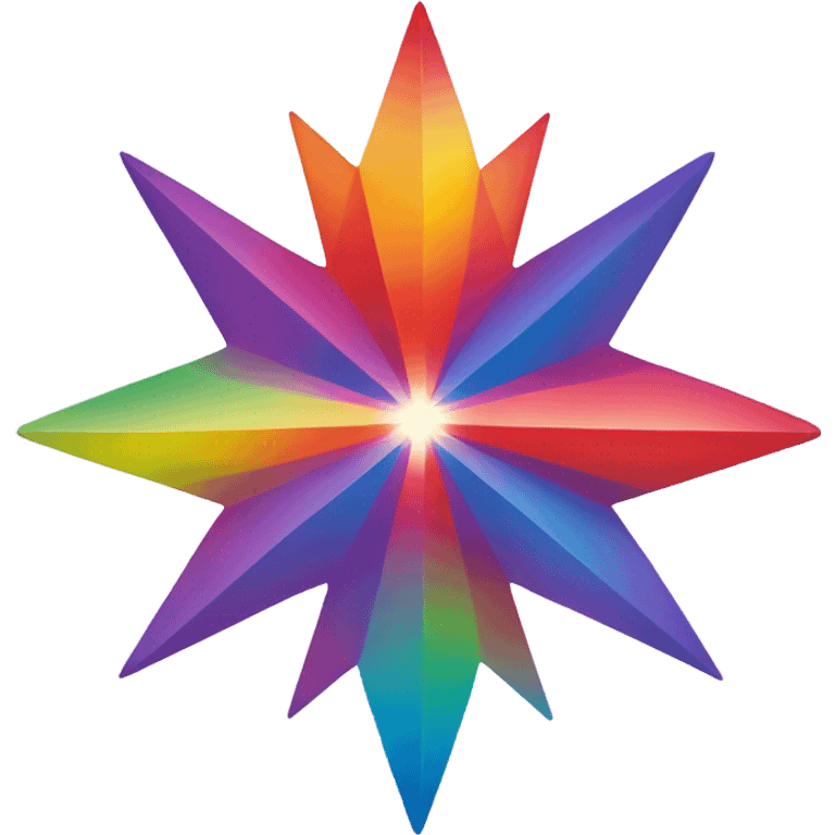 RAINBOW six pointed star emoji