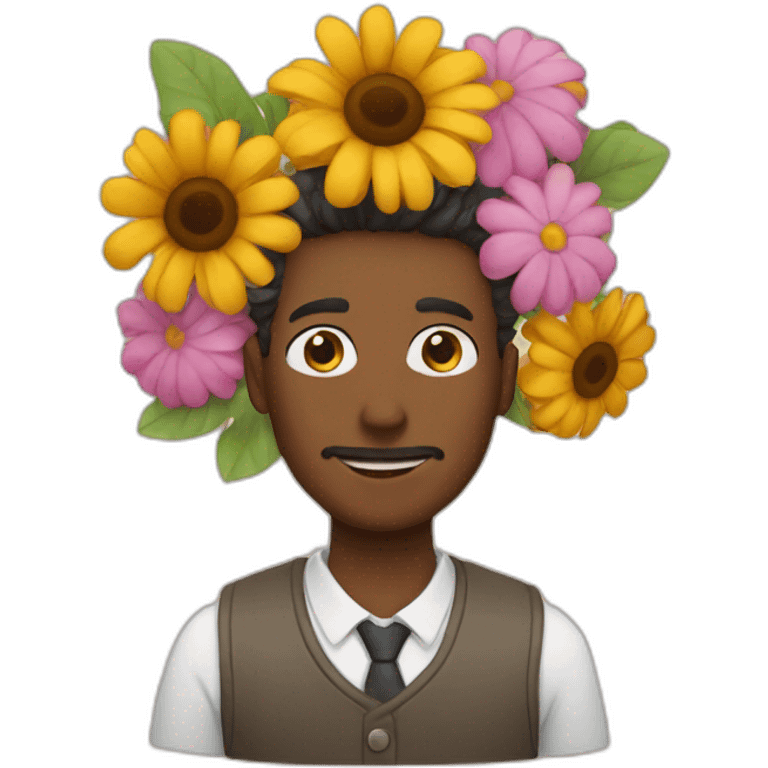 Man with flowers emoji