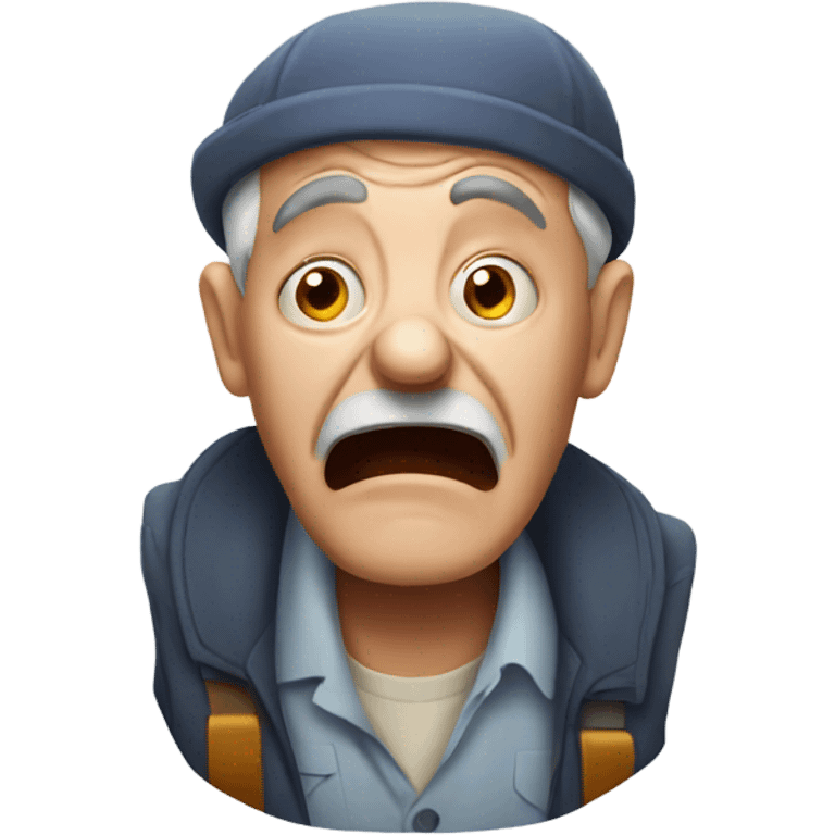 Shocked old man emoji