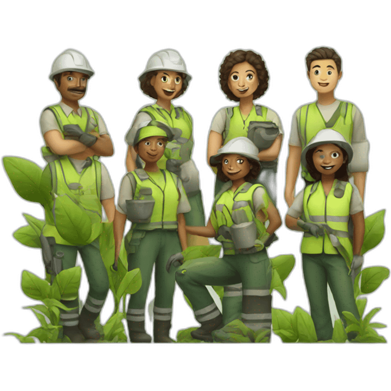 ecological work team emoji