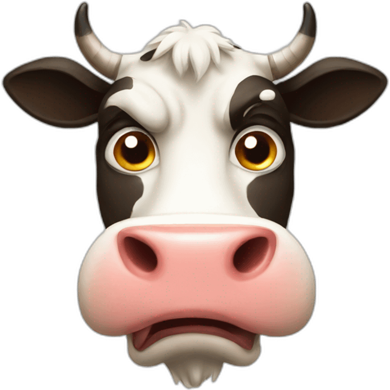 Angry cow emoji