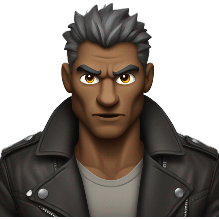 Werewolf wearing a leather jacket emoji