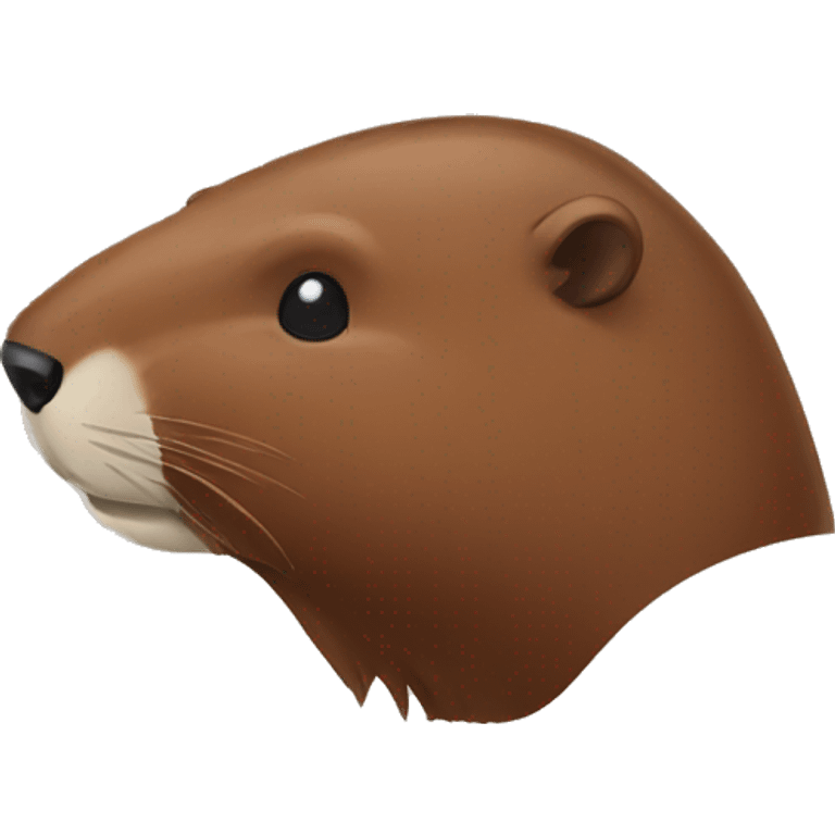 back of head beaver emoji