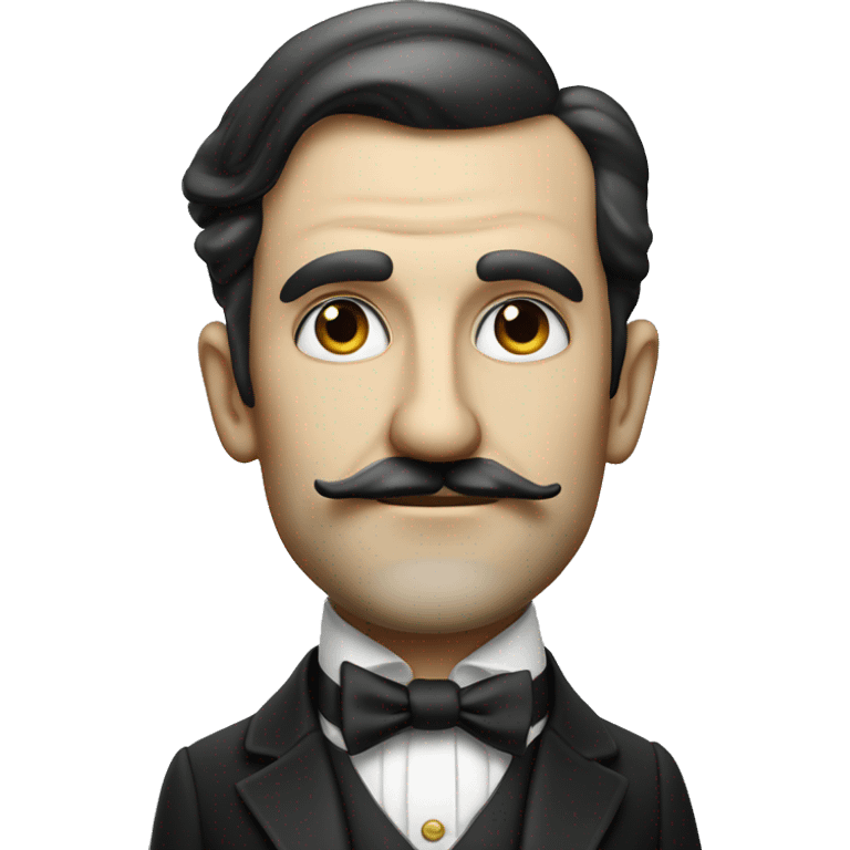 Photorealistic man serious British gentleman in a monocle and a top hat emoji