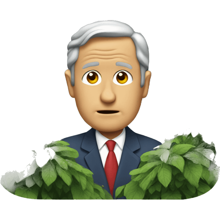 Confused bush with waterfall emoji