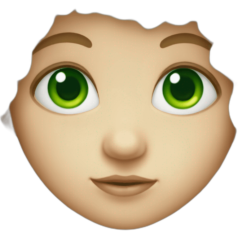 Baby emoji with green eyes emoji