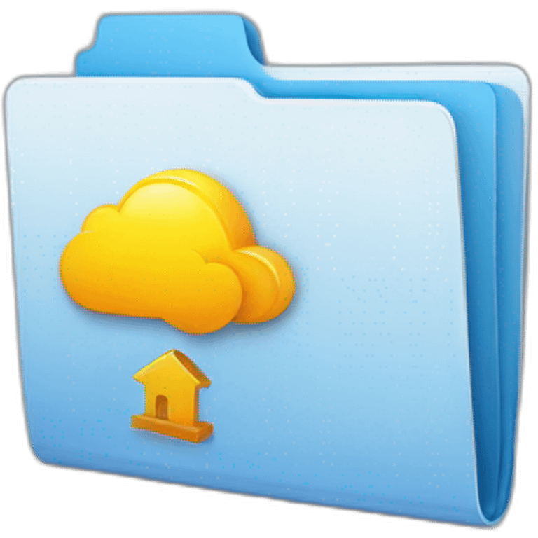 Folder with cloud storage emoji