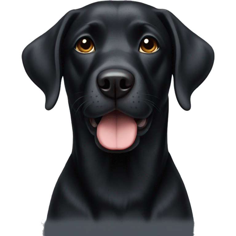 Black lab dog emoji