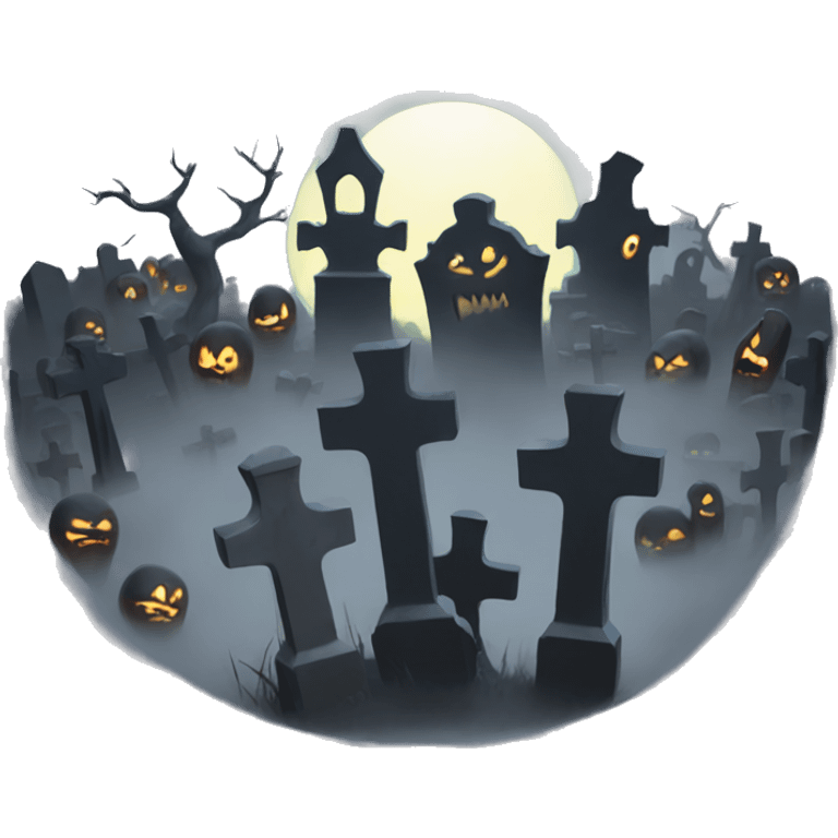 scary graveyard emoji