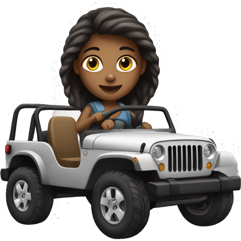 girl driving jeep emoji