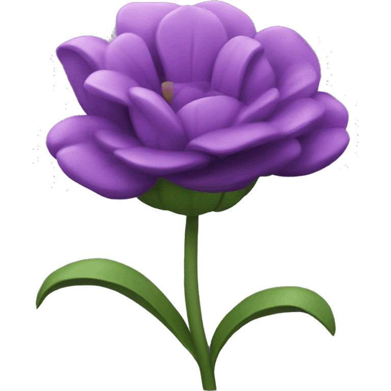 Tubarão roxo com uma flor na cabeça  emoji