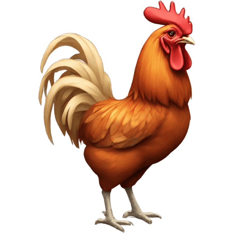 Short rooster emoji