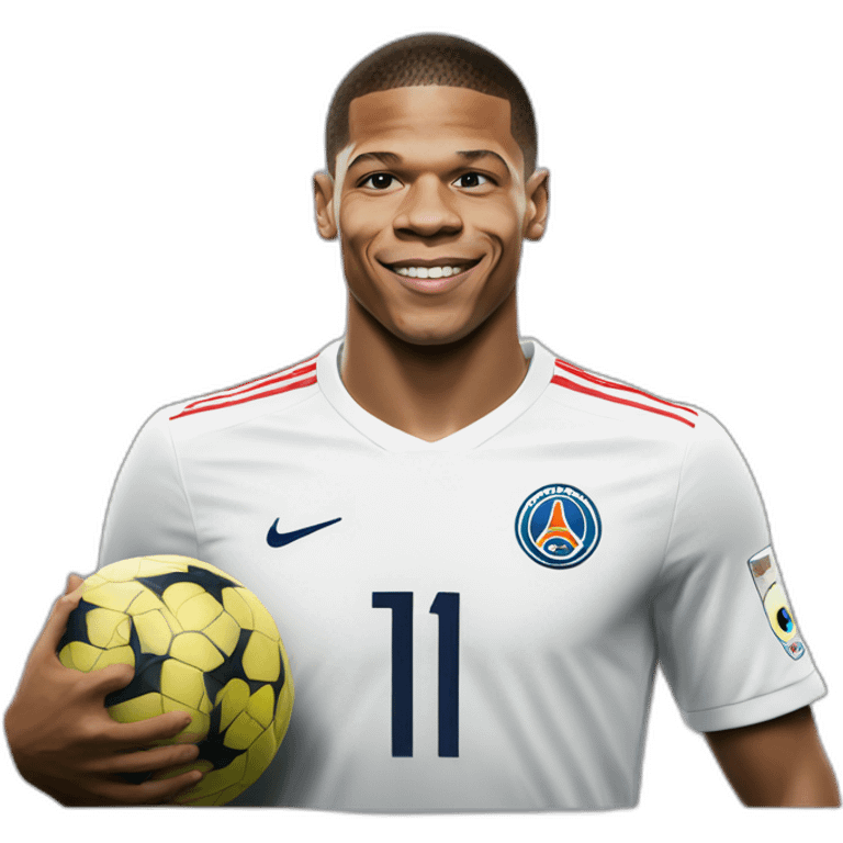 Kylian Mbappé qui lit emoji