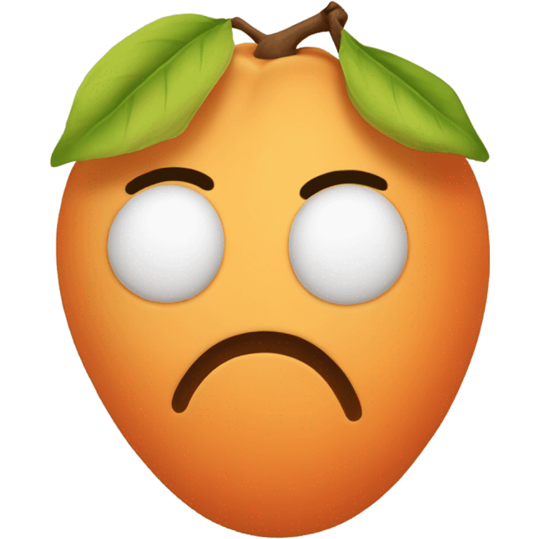 Very tired apricot emoji