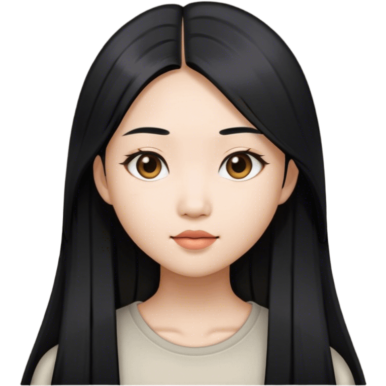 asian girl with long black straight hair emoji