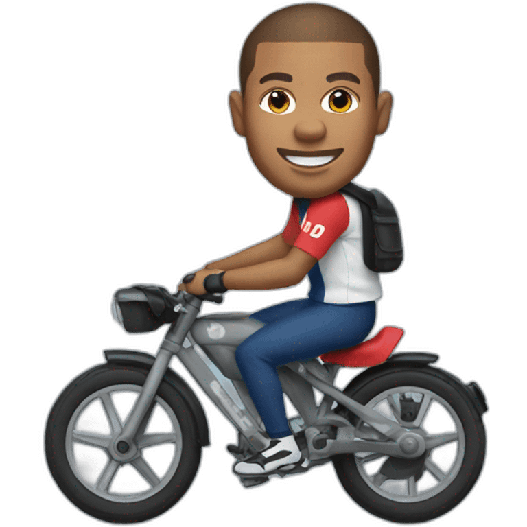 Mbappe on a bike emoji