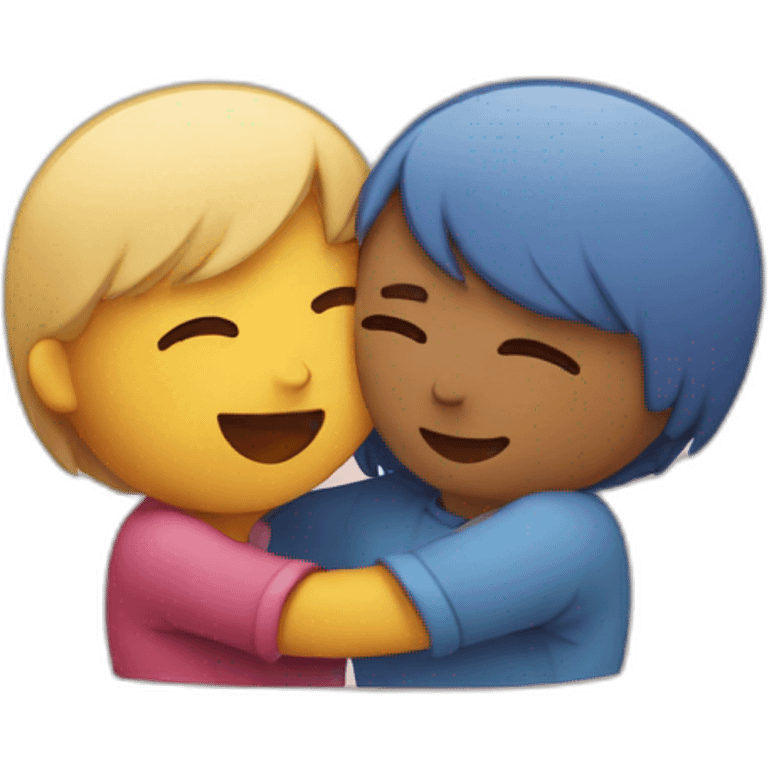 hugging each other emoji