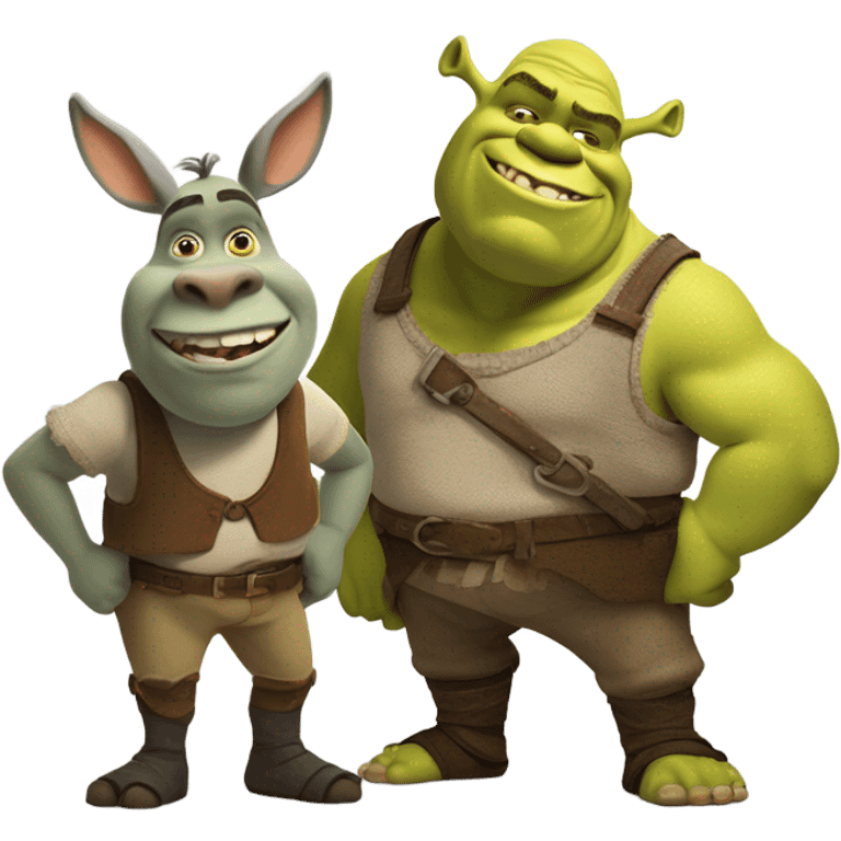 Shrek and donkey emoji