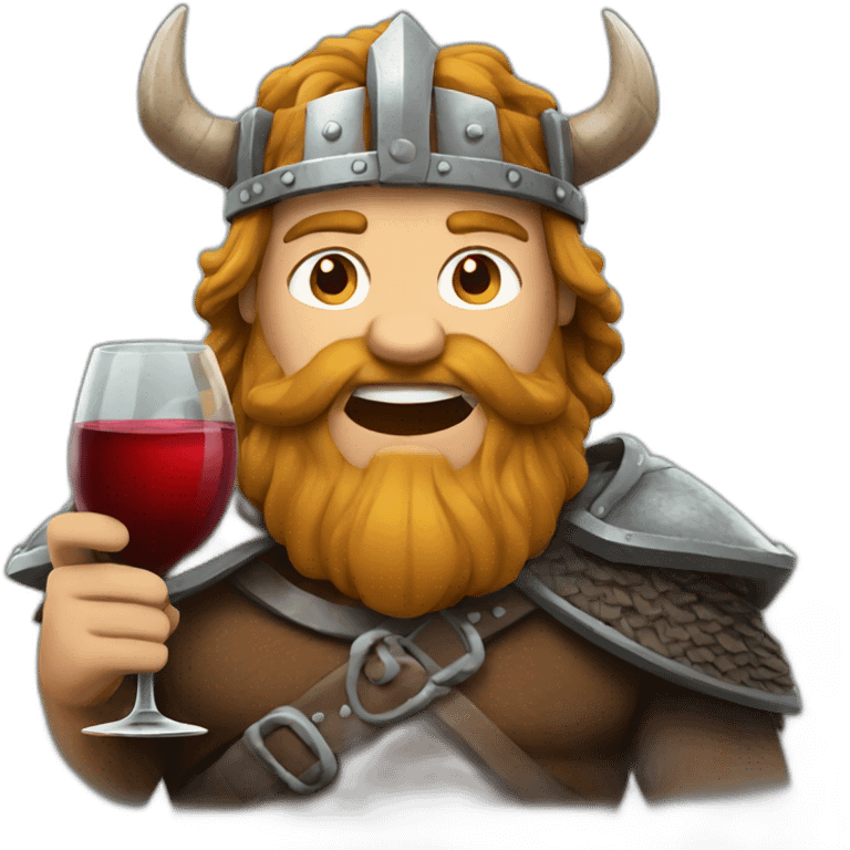 viking king hold wine emoji