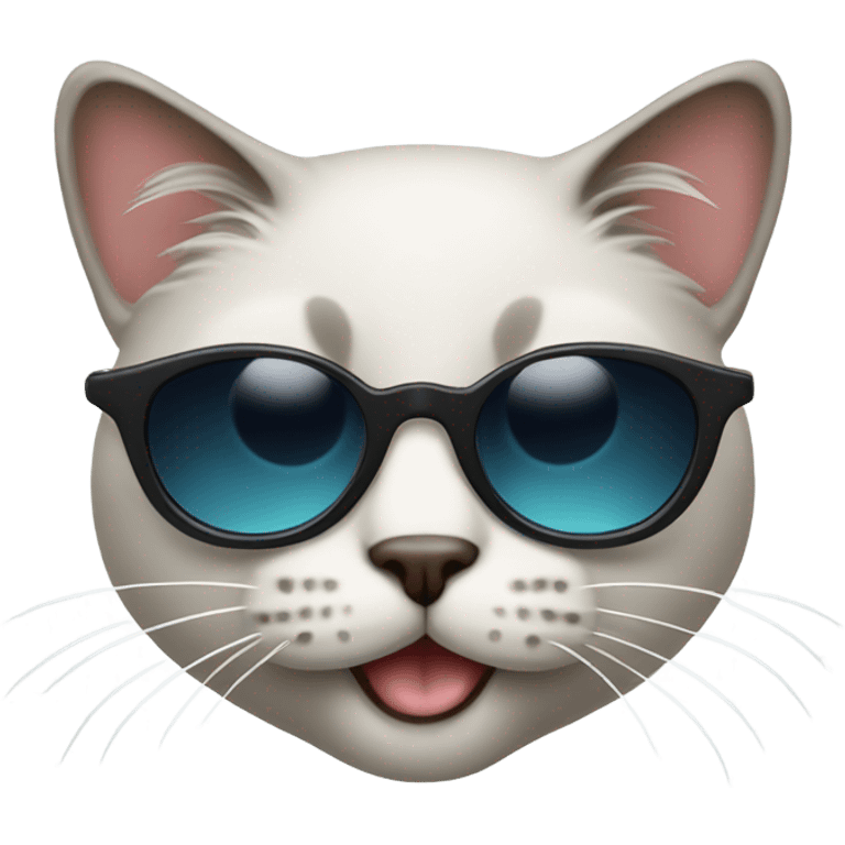 Cat with sunglasses emoji