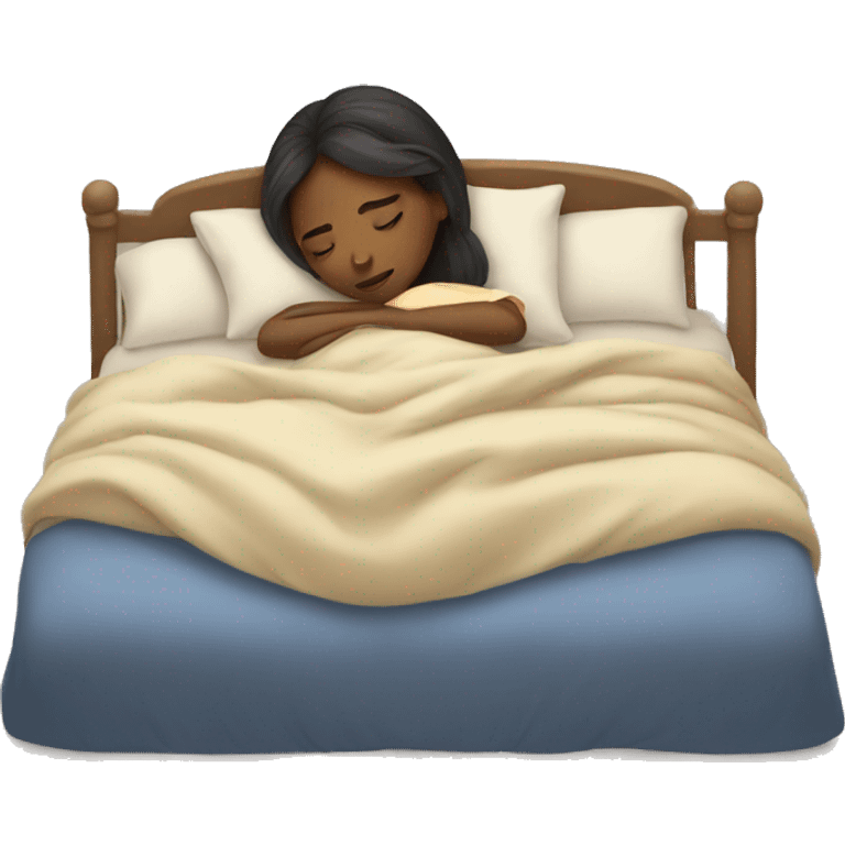 girl sleeping in bed emoji