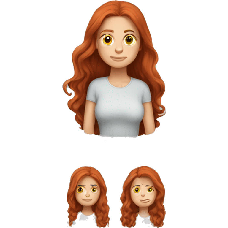 Strong and brave mom redhead long hair emoji