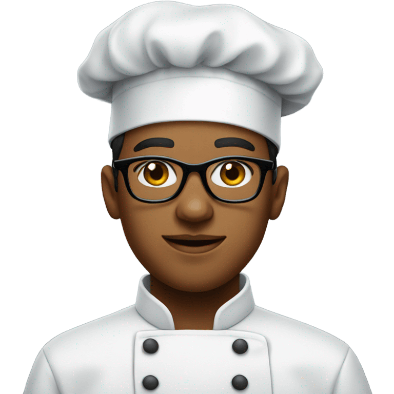 young man with glasses portrait as a chef emoji