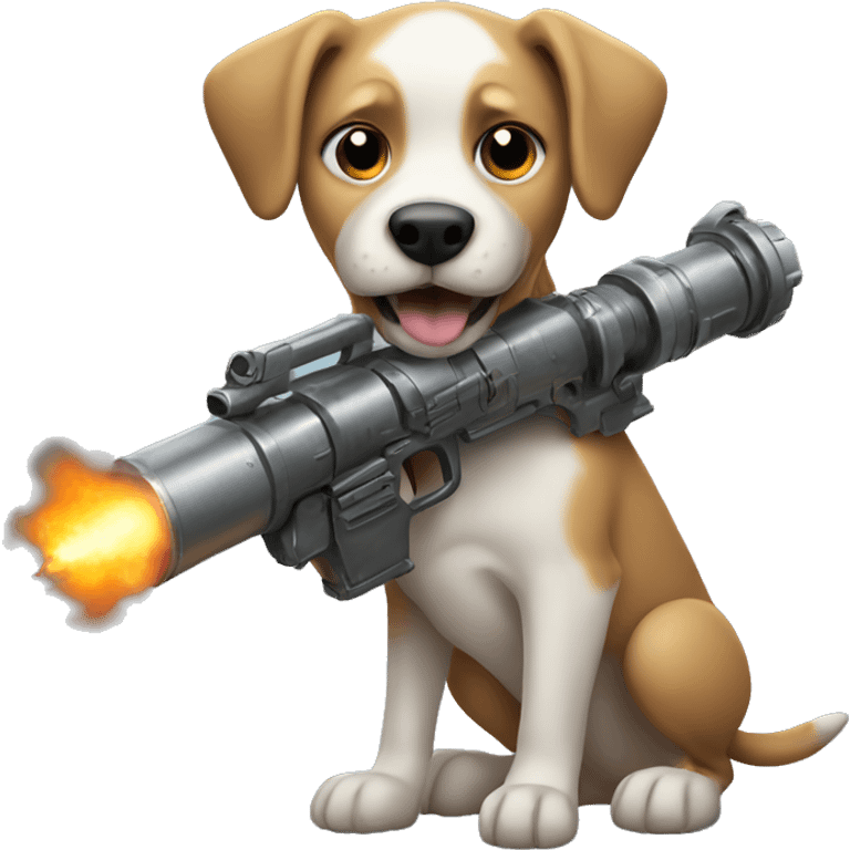 dog with minigun emoji