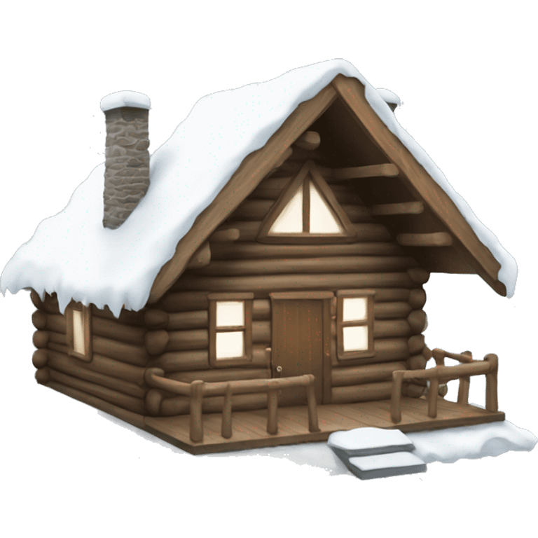 winter cabin emoji